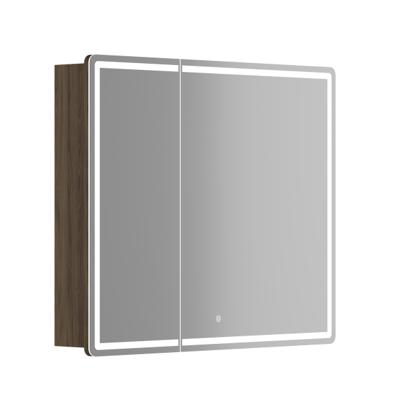 Зеркальный шкаф Sancos Блик / Mirror MI90ECH 89x74 с подсветкой, дуб чарльстон