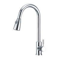 Смеситель для кухни с выдвижным гибким изливом хром FRAP F60991