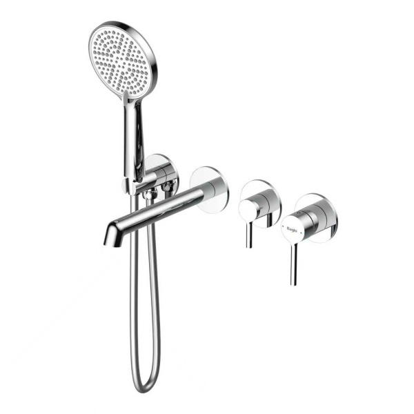 Смеситель Raglo для ванны и душа встраиваемый излив монолитный 20 см, хром R20.32