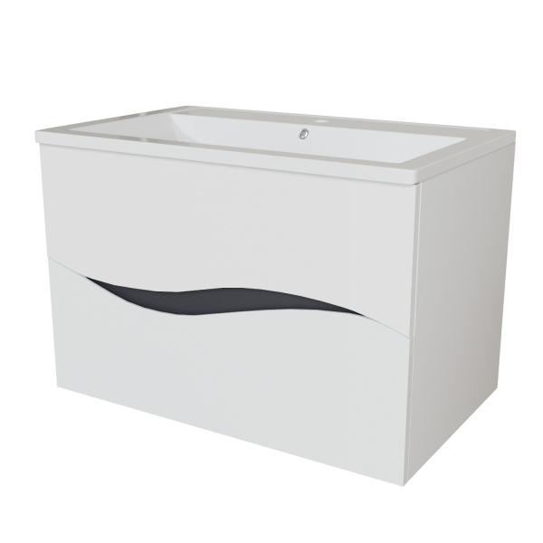 Тумба д/ванной "Лайф-80" подвесная  под раковину Марго-80 (MIXLINE) (ПВХ)