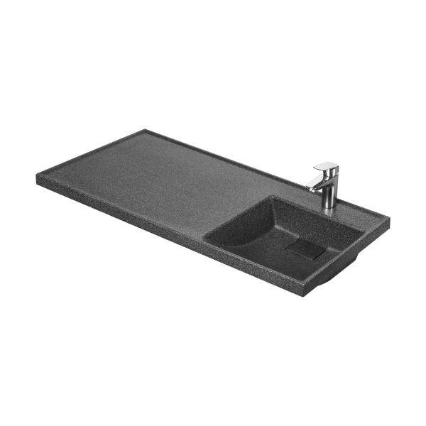 Раковина AQUATON Лондри 1050 графит правая 1A72223KLH21R в магазинах СантехГид