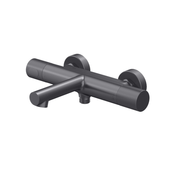 Смеситель для ванны с термостатом,графит матовый, Duna, IDDIS, DUNGM02i74WA