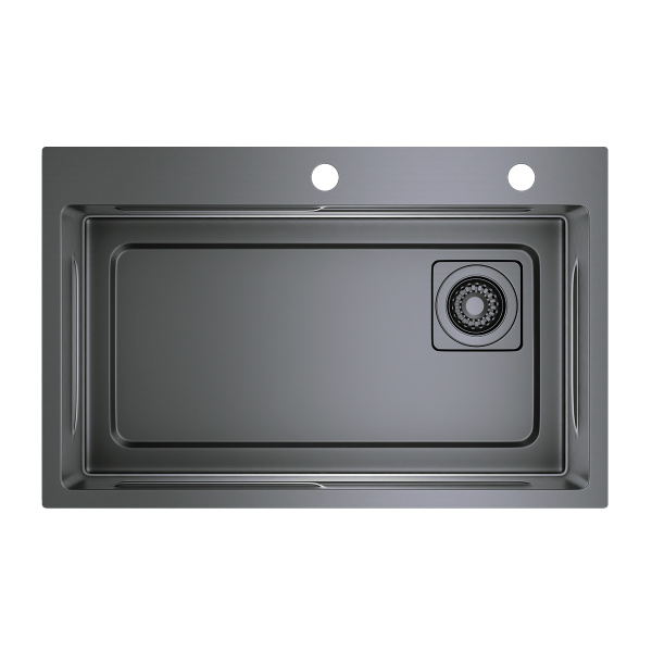 Кухонная мойка Raglo R702.7246.09 из нержавеющей стали в базу от 80см, графит