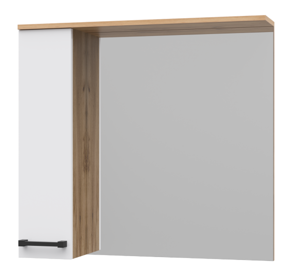 Зеркало Крафт - 80 с 1 шкаф. левый Misty