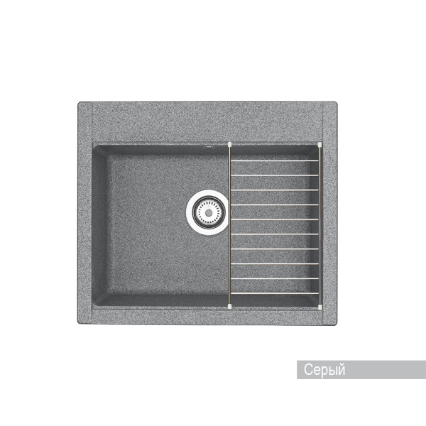 Кухонная мойка AQUATON Делия 60, серая () 1A715232LD230