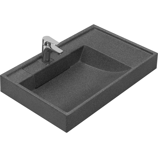 Раковина Aquaton Рейн 80 L на стиральную машину, графит () 1A72113KRW210 в магазинах СантехГид