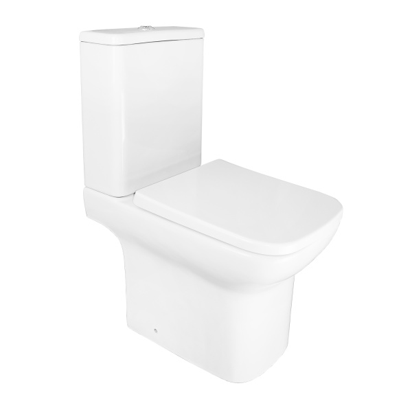 Унитаз-компакт Azario Alba 620х405х805 напольный, безободковый, с сиденьем микролифт () AZ-8323
