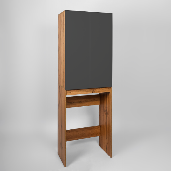 Шкаф для стиральной машины VIANT БОСТОН 65 напольный графит/дуб вотан () VBOS645G-SHSM