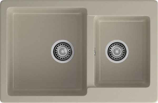 GRANFEST Мойка композит PRACTIK GF-P--780K  2 чаши 780*510 мм  топаз  арт.GF-