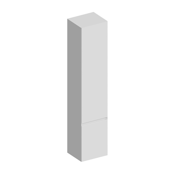 Пенал Cubo/Кубо подвесной левый 165, белый матовый
