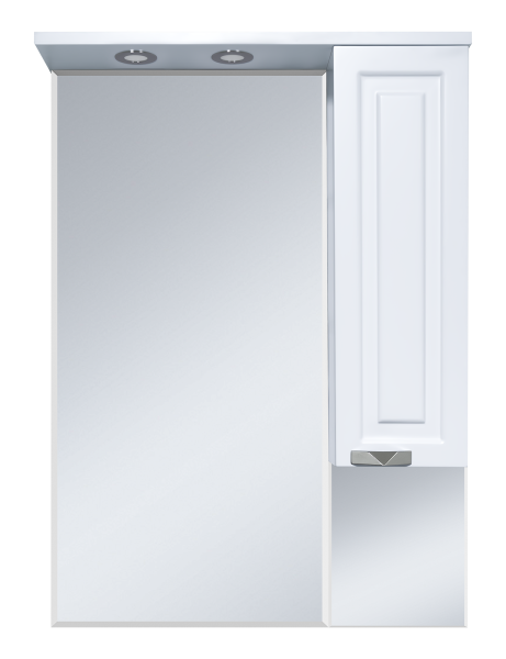 Зеркало-шкаф Терра - 70 белый правый