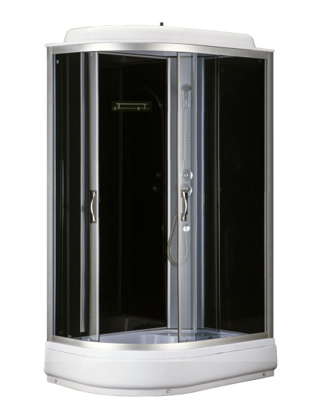 Душевая кабина LORANTO 120х80х215 правосторонняя, поддон 20 см, прозрачное стекло 4 мм, черная () CS-66120-20 R G