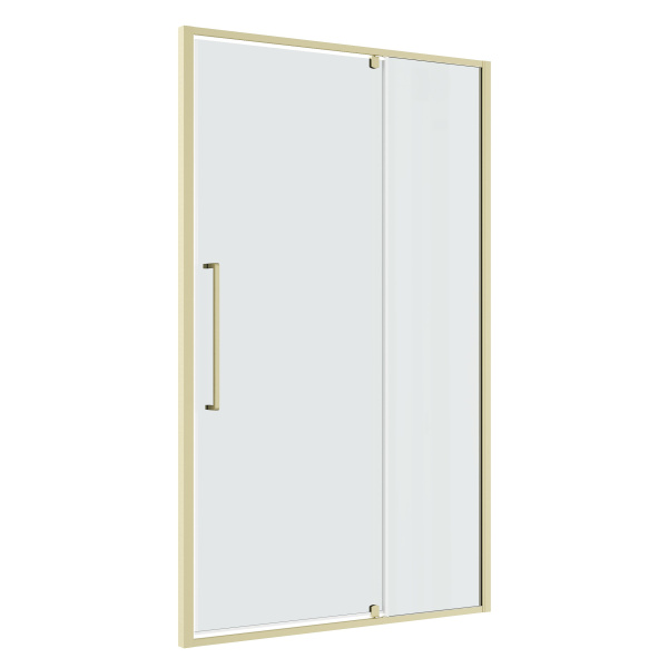 Дверь в нишу Niagara Nova (110х195) распашная,золото сатин,стекло прозрачное,1 место NG-45-11ASG 