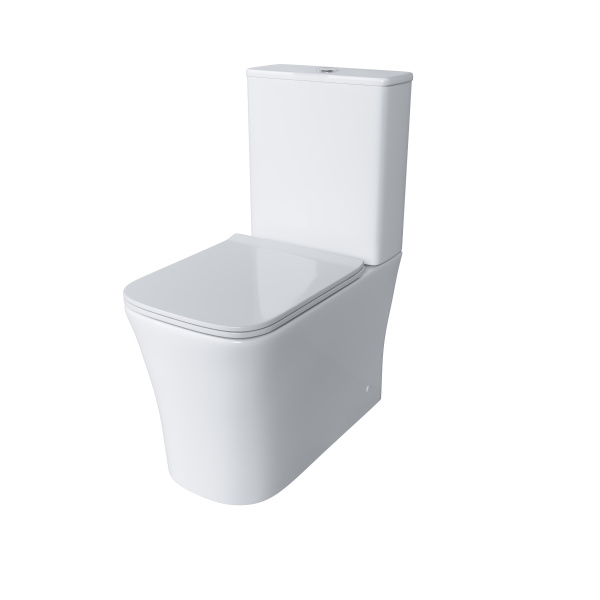 Унитаз напольный Grossman Classic (620х360х820) безободковый,белый с тонкой крышкой,микроли GR-4467S