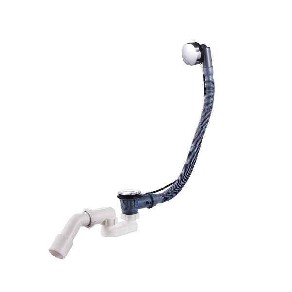 Слив-перелив для ванны Raglo R600.30 полуавтоматический (с тросиком), латунь/пластик, хром