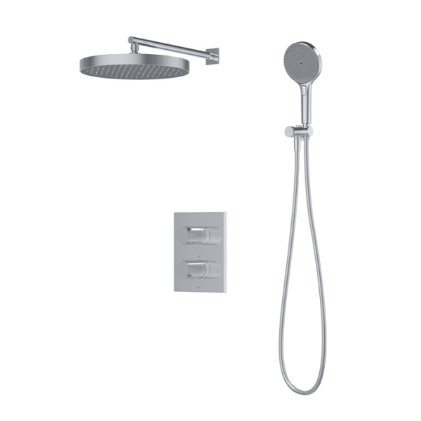Душевая система с тропическим и ручным душем, с термостатом, глянцевый хром, Duna, IDDIS, DUNSB0Ti67