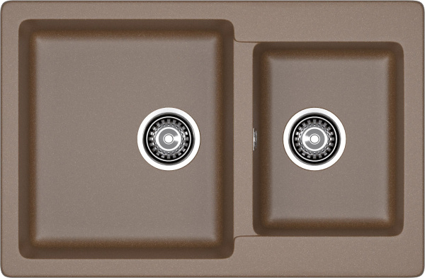 GRANFEST Мойка композит PRACTIK GF-P--780K  2 чаши 780*510 мм  терракот  арт.GF-
