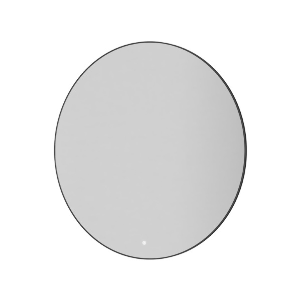 Зеркало круглое , мет. рама, подсв., сенсор, антизапотевание, D100cm, GUN METAL 