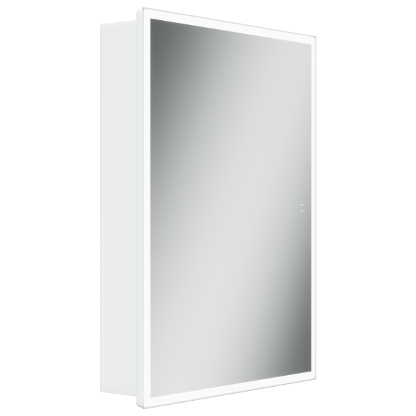 Зеркальный шкаф Sancos Куб / Cube CU600 60x80 с подсветкой, белый глянцевый