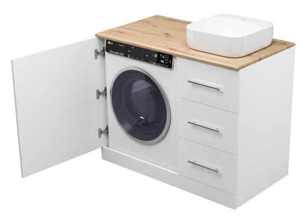 Тумба Misty Респект 110 под стиральную машину правая с раковной