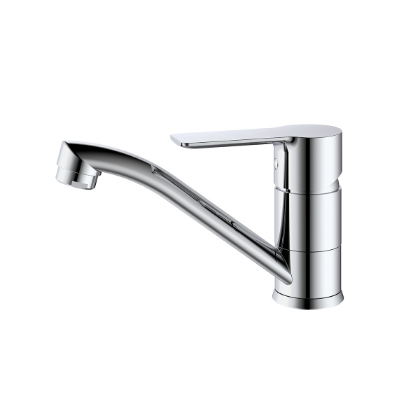 Смеситель Splenka S06.45 для кухни/раковины низкий поворотный излив, хром