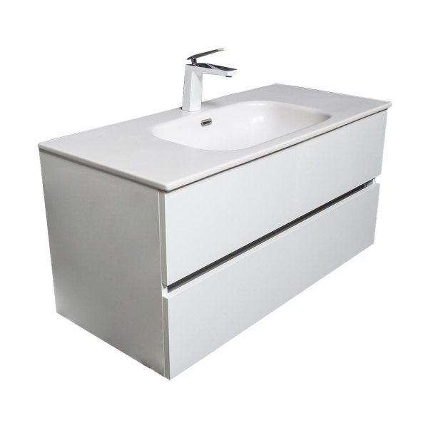 Тумба без раковины Vallessi 120*46cm WHITE 2 полки,