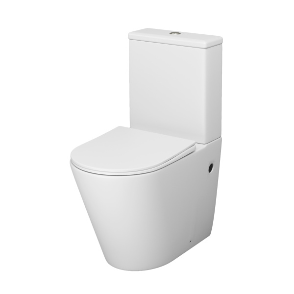 Унитаз напольный Grossman Color (620х365х810) безободковый,белый матовый с тонкой крышкой,микролифт, GR-4480MS