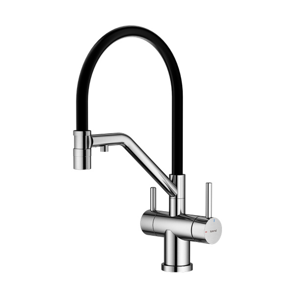 Смеситель Splenka S70.62.05 для кухни с подключением к фильтру съёмный гибкий излив с магнитным фиксатором, сатин