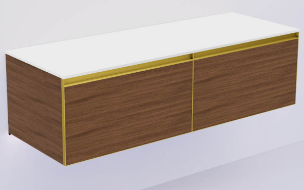 Тумба BILBAO профиль MATT GOLD + внутр. подсв.