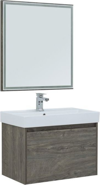 Комплект мебели для ванной Aquanet Nova Lite 75 дуб рошелье (1 ящик)