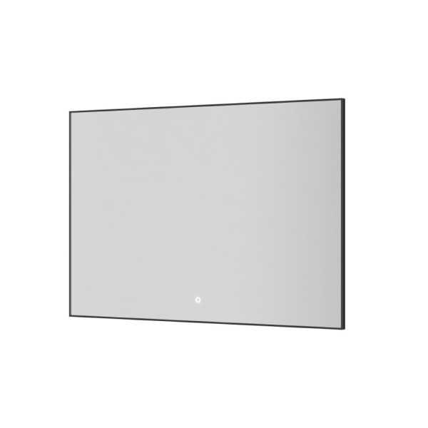 Прямоугольное зеркало , мет. рама, подсв., сенсор, антизапотевание, 100*70 GUN METAL 