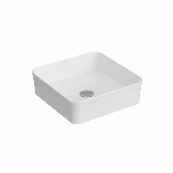 Раковина BERGES Ego SL накладная, 38x38 см, без отверстия под смеситель в магазинах СантехГид