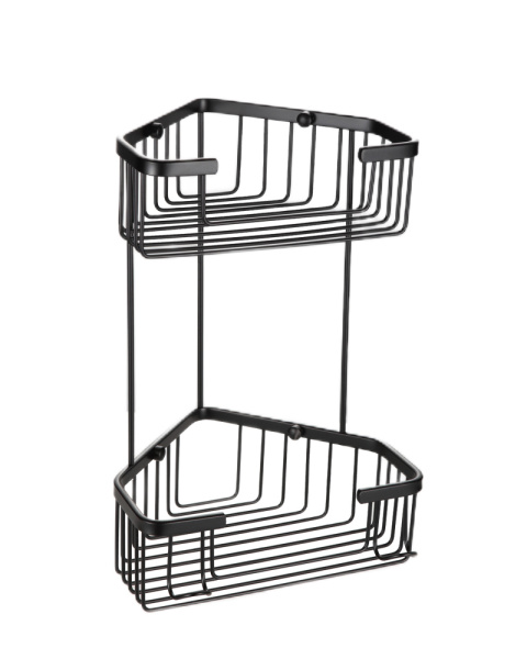 Полка 2-ярусная угловая чёрная FRAP F351-16