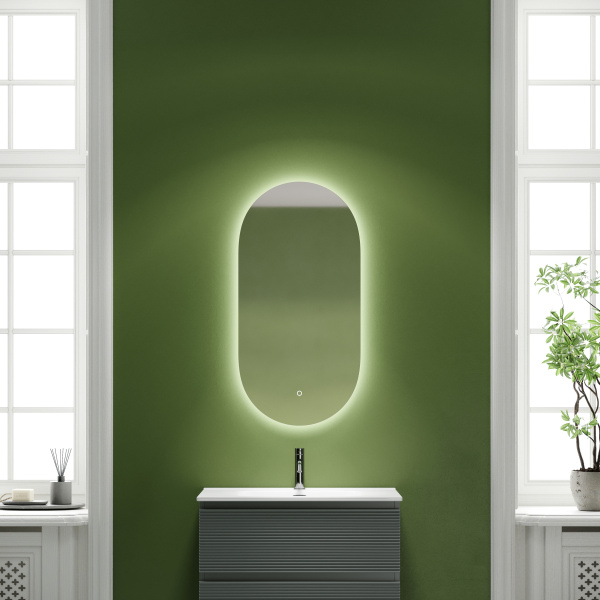 Зеркало Sancos Овал / Oval OV55C 55x105 светодиодная подсветка 