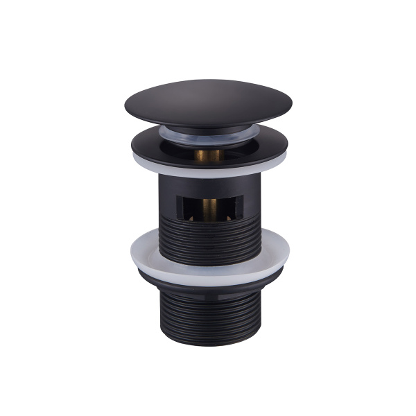 Донный клапан для раковины Raglo c переливом (клик-клак), латунь, черный R600.03.06 в магазинах СантехГид