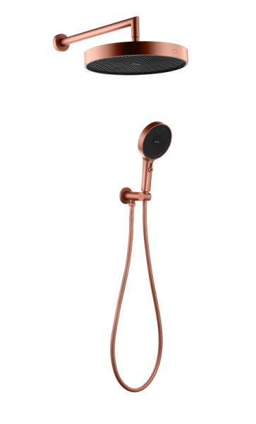 Лейка ручная+верхняя+выпуск+шланг CELL COPPER BRUSHED 