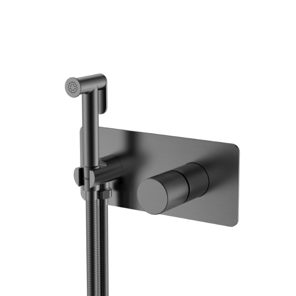 Смеситель гигиенический STICK Gun Metal SPIRALE