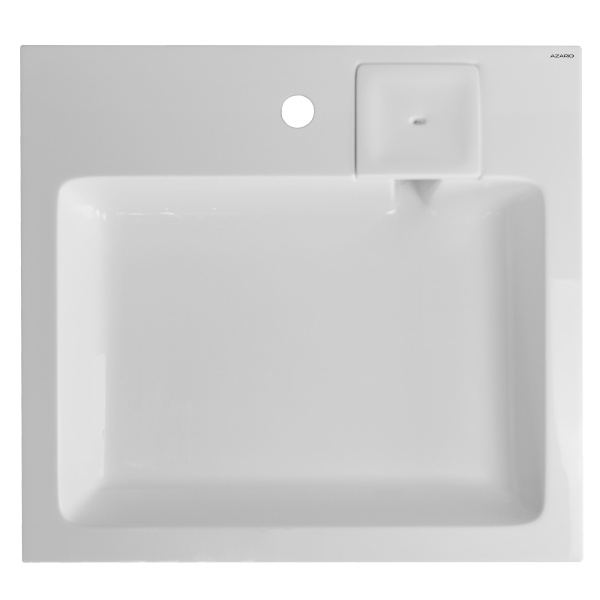 Раковина Azario Beta NEW 600х550х100 литьевой мрамор, сифон в комплекте, белая (CS00086605) в магазинах СантехГид