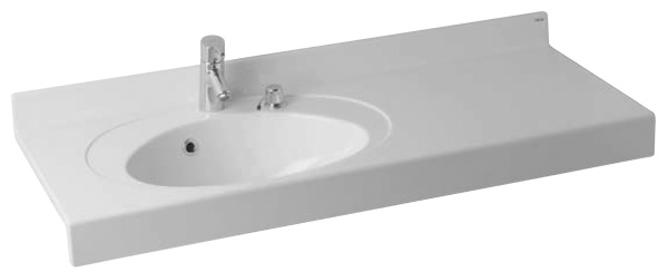 Раковина AQUATON Отель 3/120 левая белая с навесами 1A70093NOT01L в магазинах СантехГид