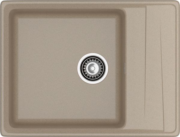GRANFEST Мойка композит LEVEL, GF-LV-660L, чаш+кр 660*500, песочный