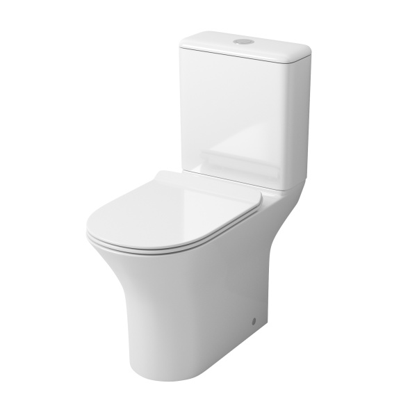 Унитаз напольный Grossman (640х355х795) безободковый,белый с тонкой крышкой,микролифт,2 мес GR-4443S