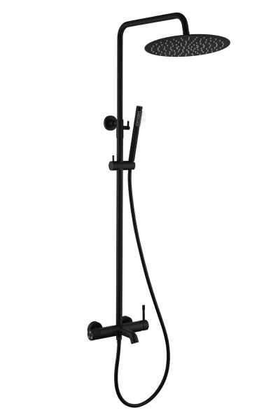 Стойка для душа со смесителем UNO черный