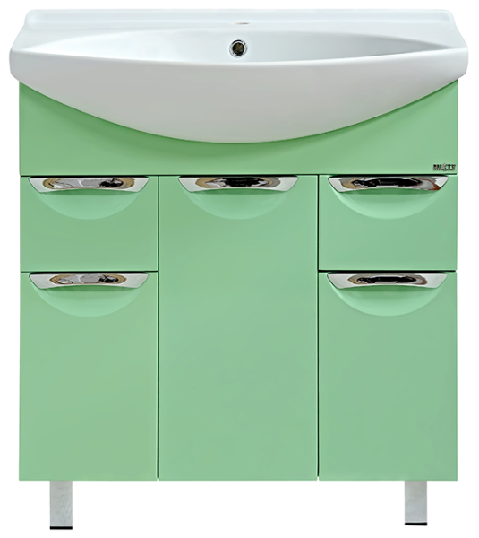 Тумба Орхидея - 75 с 2 ящ. (корзина) салатовая эмаль