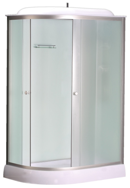 Душевая кабина LORANTO 120х80х215 с низким поддоном 13 см, белое закаленное стекло 4 мм, профиль хром () CS-66121R F 120