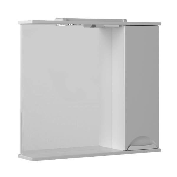 Зеркальный шкаф Briz Бриз 
левый 75 см, белый глянец