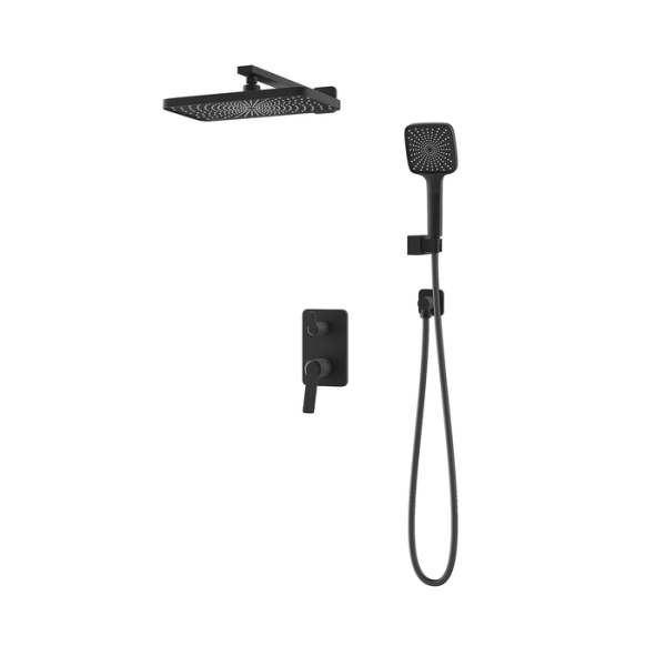 Встраиваемая система с тропическим и ручным душем, матовый черный, Parker, IDDIS, PARBL02i67