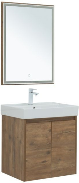 Комплект мебели для ванной Aquanet Nova Lite 60 дуб рустикальный (2 дверцы)
