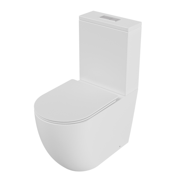 Унитаз напольный Grossman (640х360х835) безободковый,белый матовый с тонкой крышкой,микро GR-4494MSQ