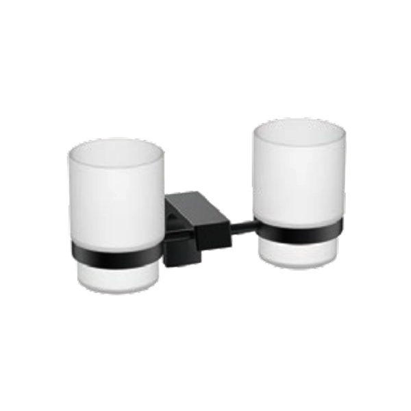 Держатель + 2 Стакана черный FRAP F30608-6