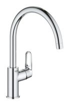 BauFlow Смеситель для кухни, высокий излив, хром (замена 31538000) 31538001